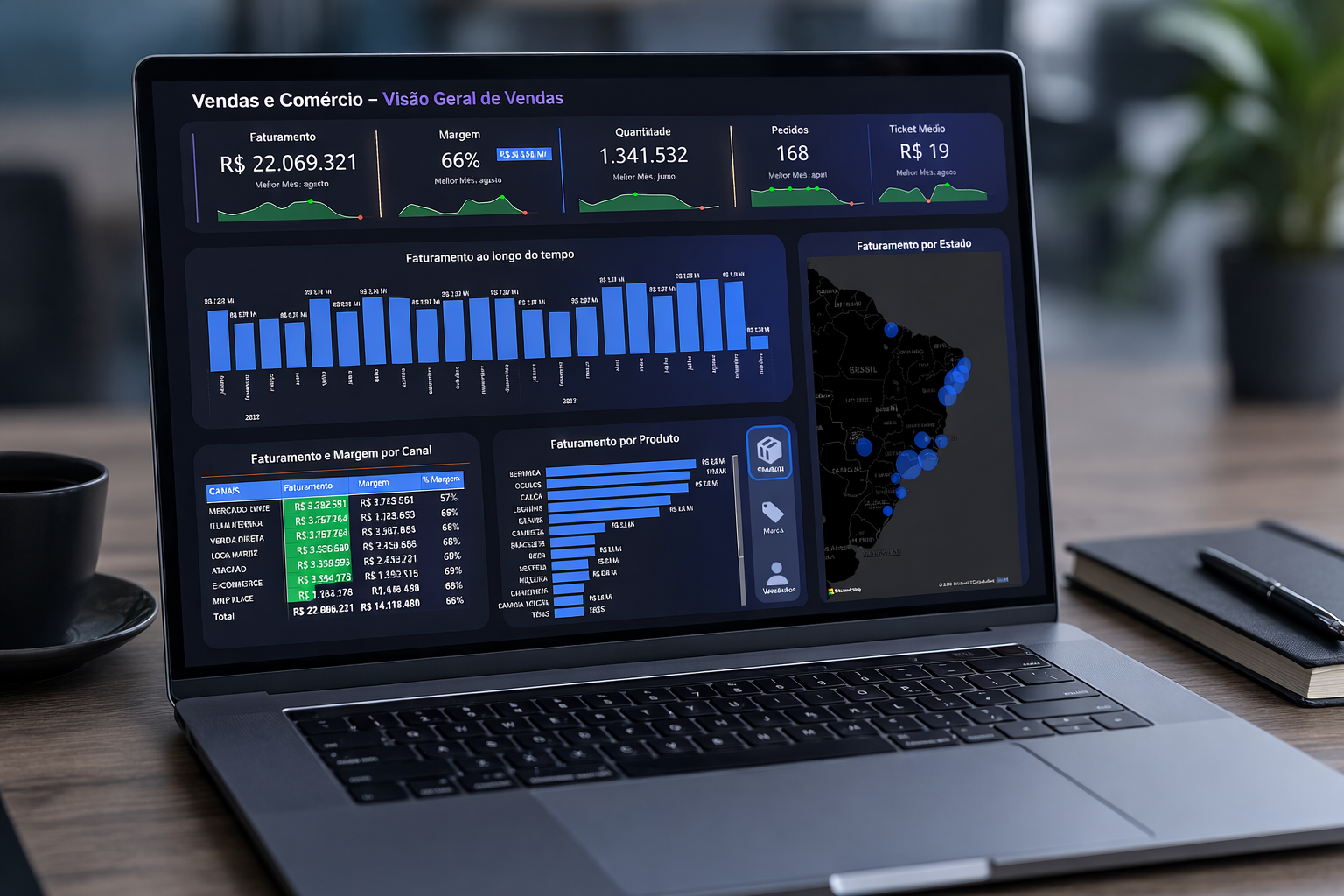 Dashboard Vendas e Comercio